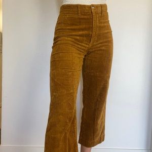 Madewell Slim-Emmett Wide Leg Crop Corduroy Pants